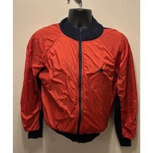 Vintage Cannondale Cycling And Racing Jacket Red And Black Size Med. W/Back Pock